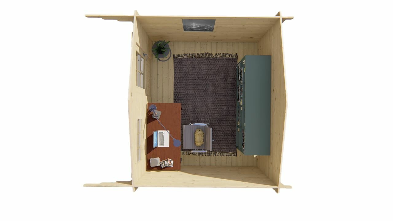 Blokhut Bjorn bovenaanzicht