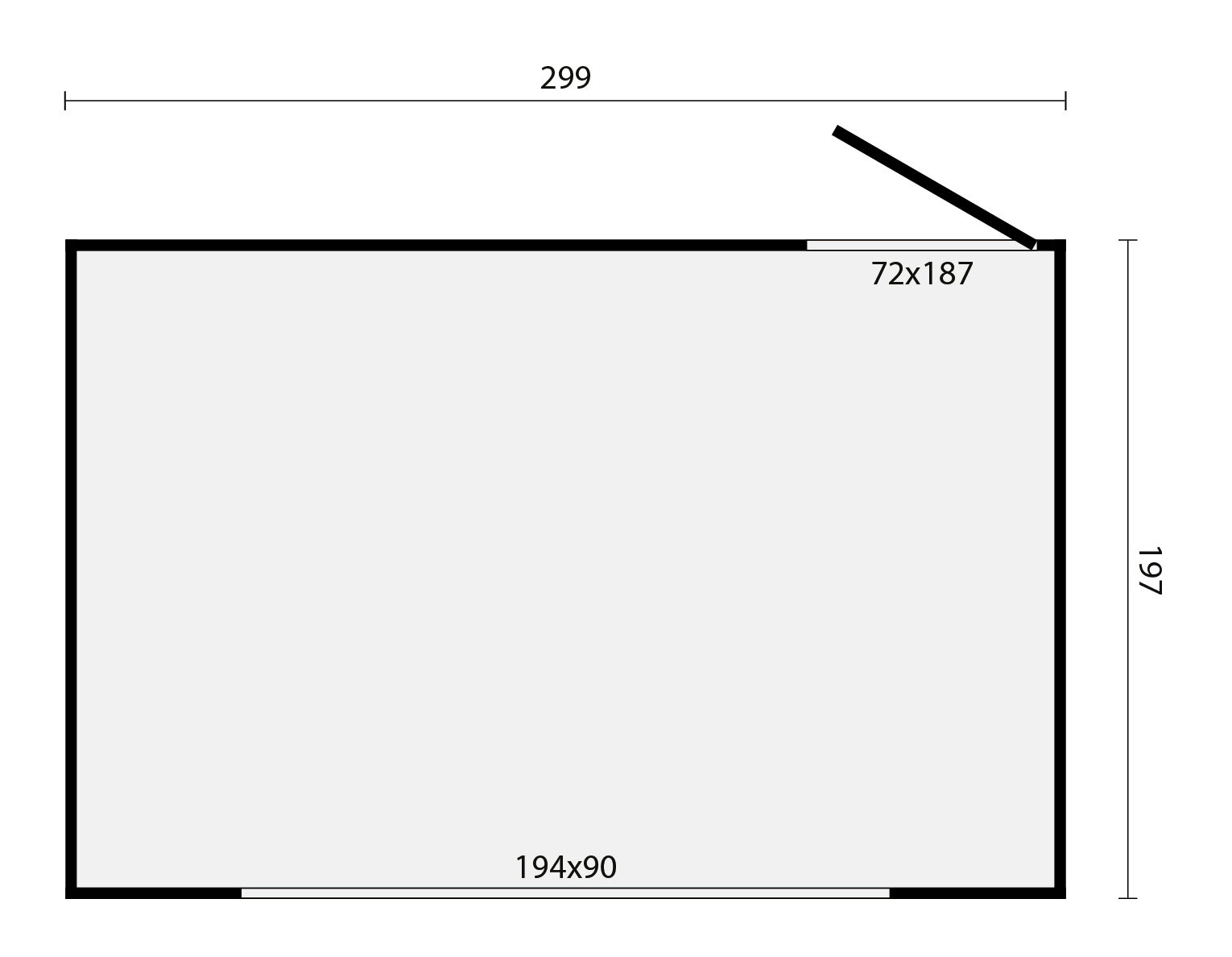 Houten verkoopkraam Dancer 299x197 cm &ndash; kiosk van ge&iuml;mpregneerd hout