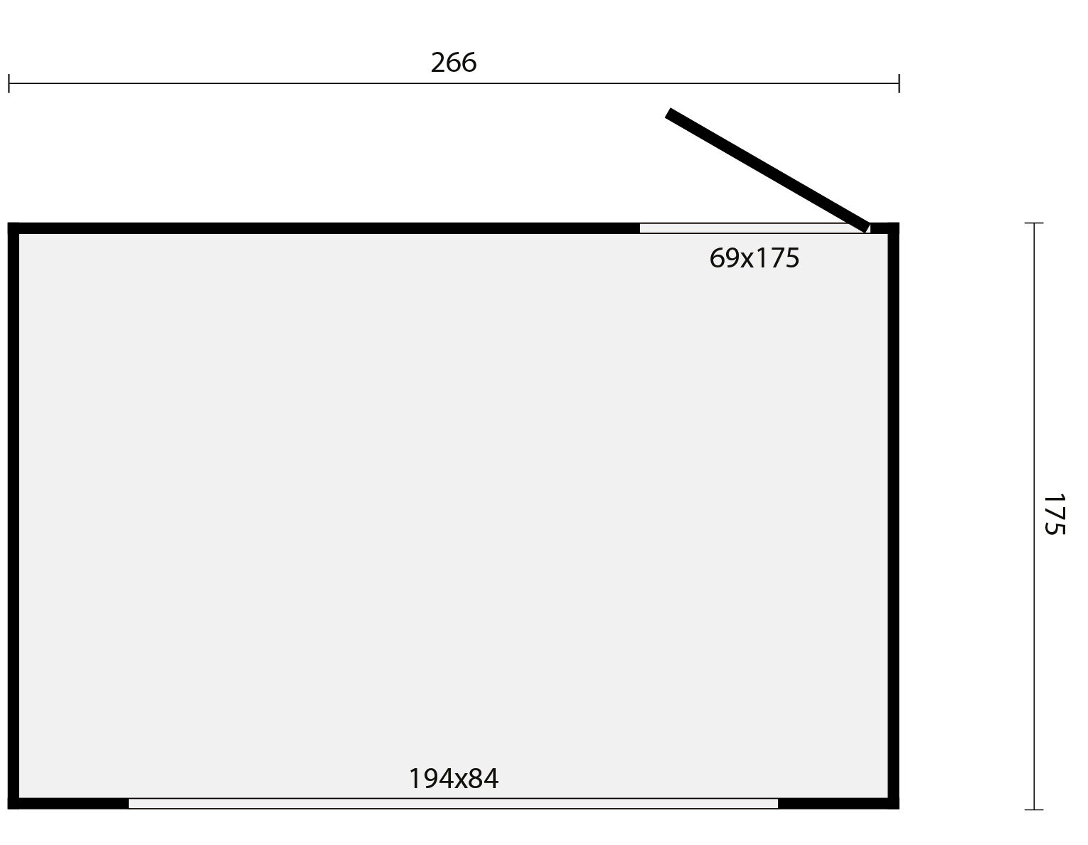 Houten marktkraam Vixen 266x175 cm &ndash; kiosk van ge&iuml;mpregneerd hout