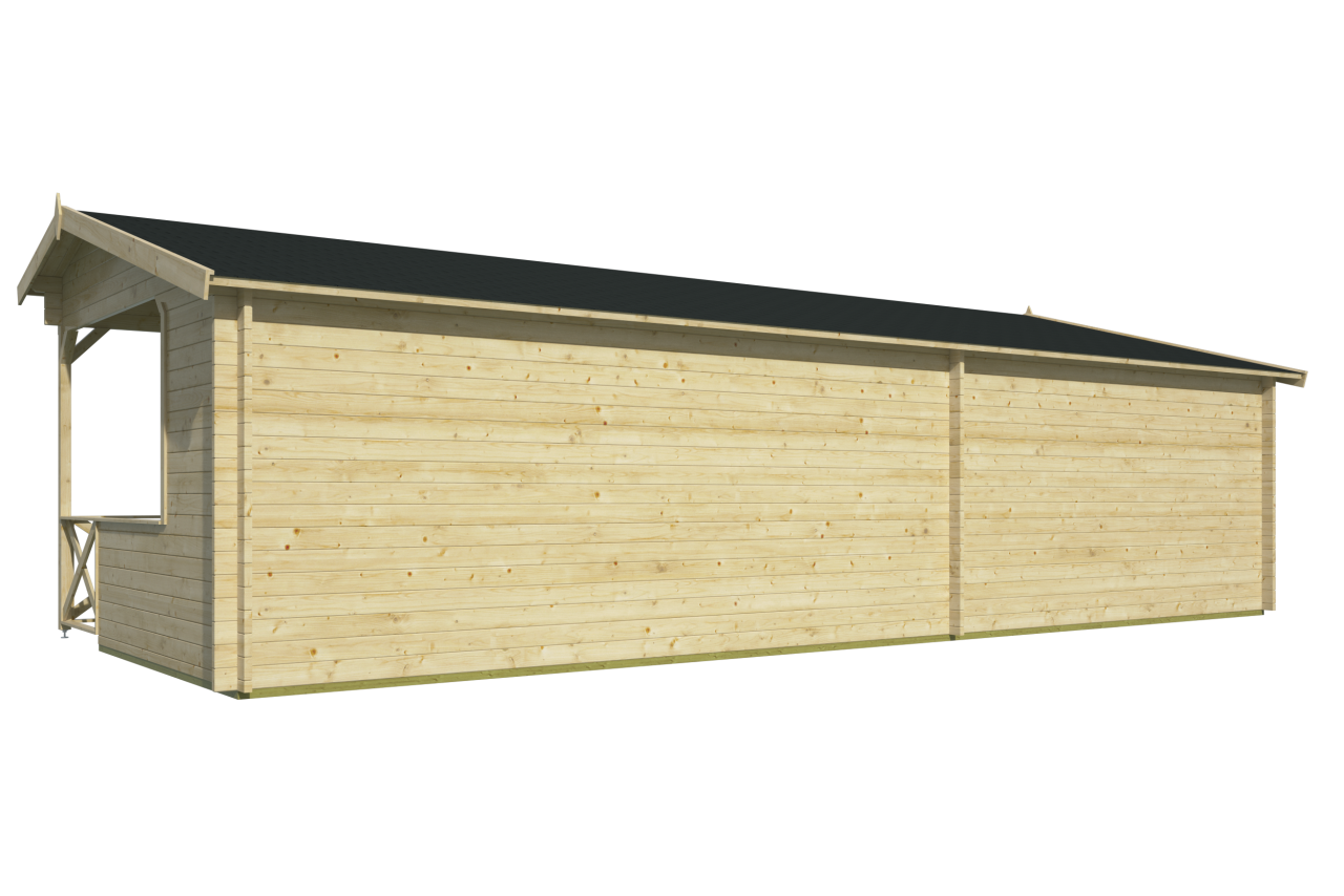 Blokhut Mokka achteraanzicht