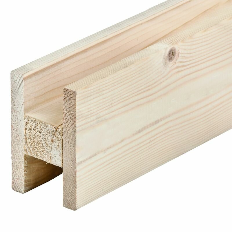 H/U Profiel, onbehandeld Vuren, 28/34 mm, 220 cm