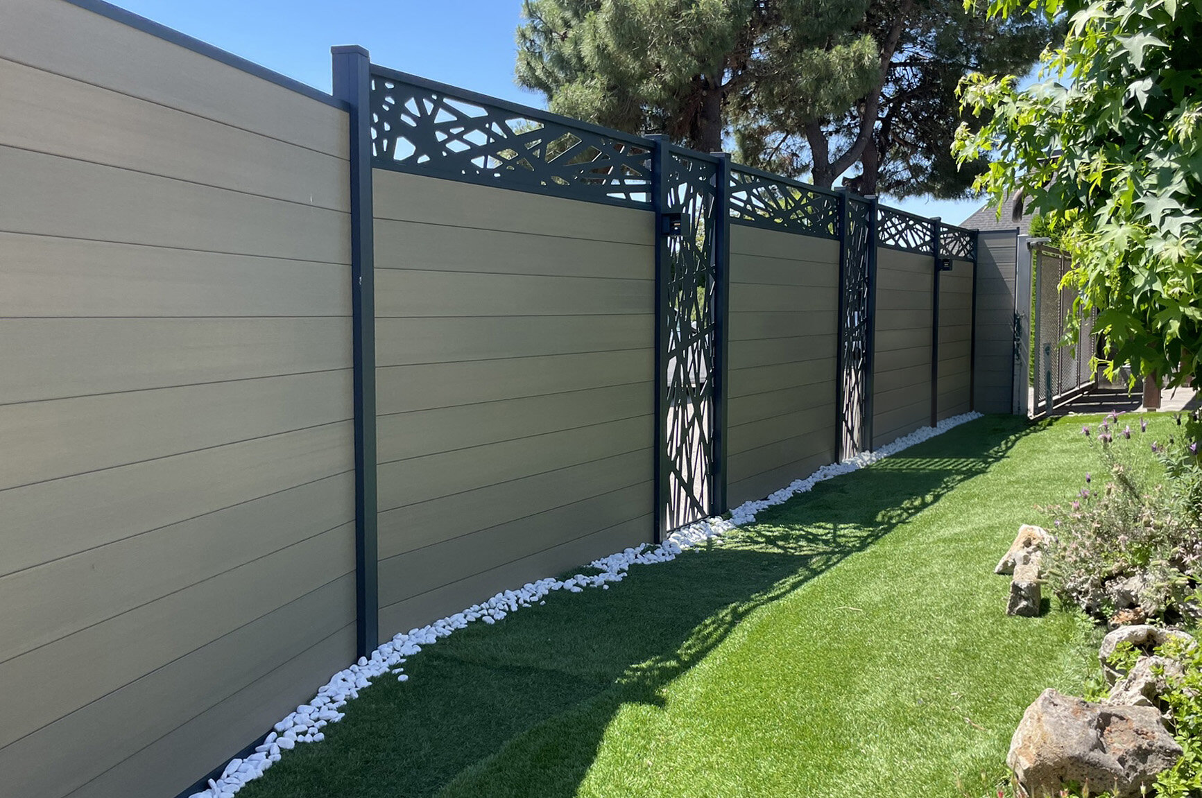 Composietscherm Boston Premium, Zwart