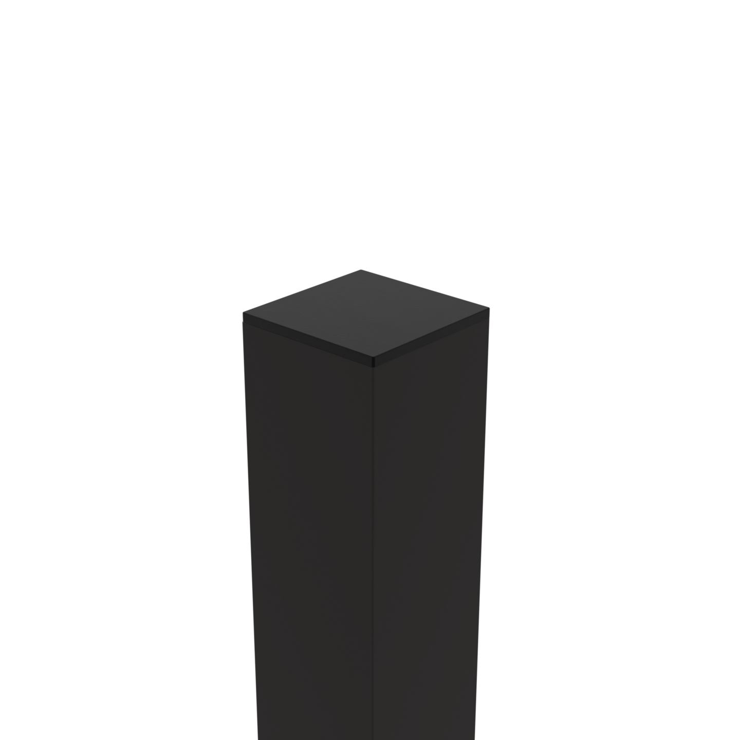 Paal-set tbv schermhoogte 180 cm, lengte 250 cm, zwart