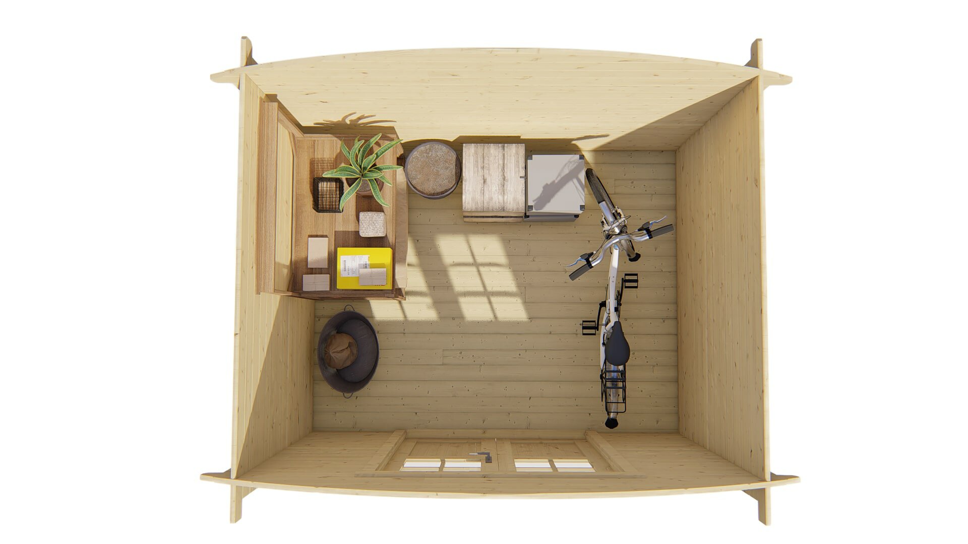 Blokhut Klair bovenaanzicht