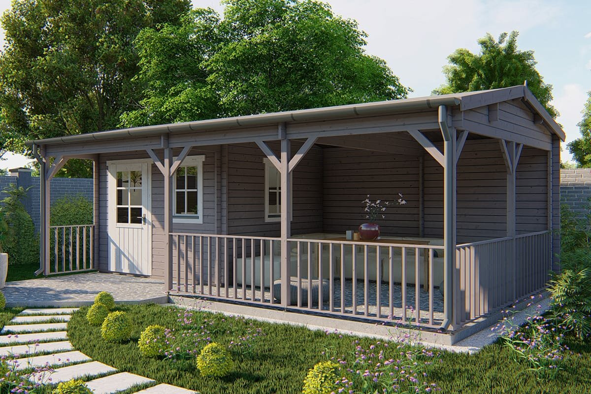 Blokhut Ragna zilvergrijs