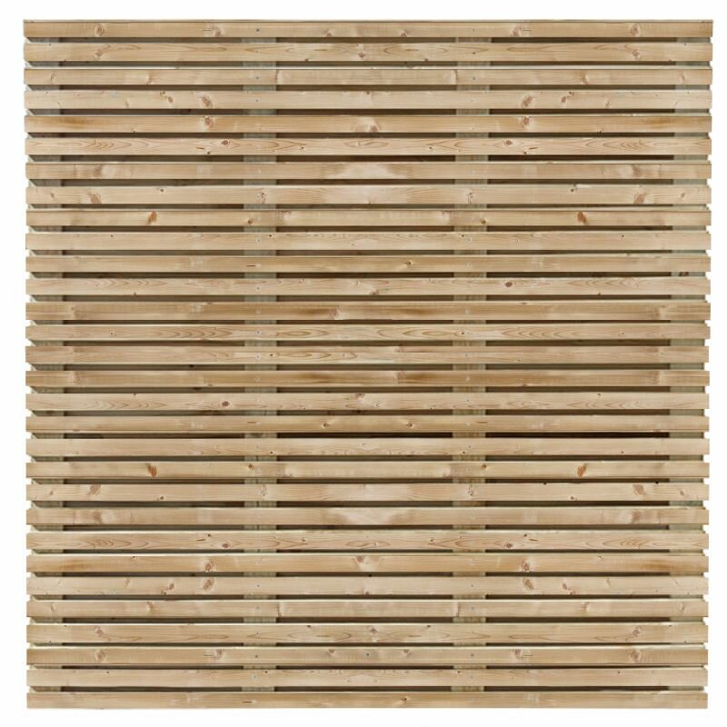 Tuinscherm Vuren groen ge&iuml;mpregneerd 63-planks (59 + 4) Oostende 180 x 180 cm