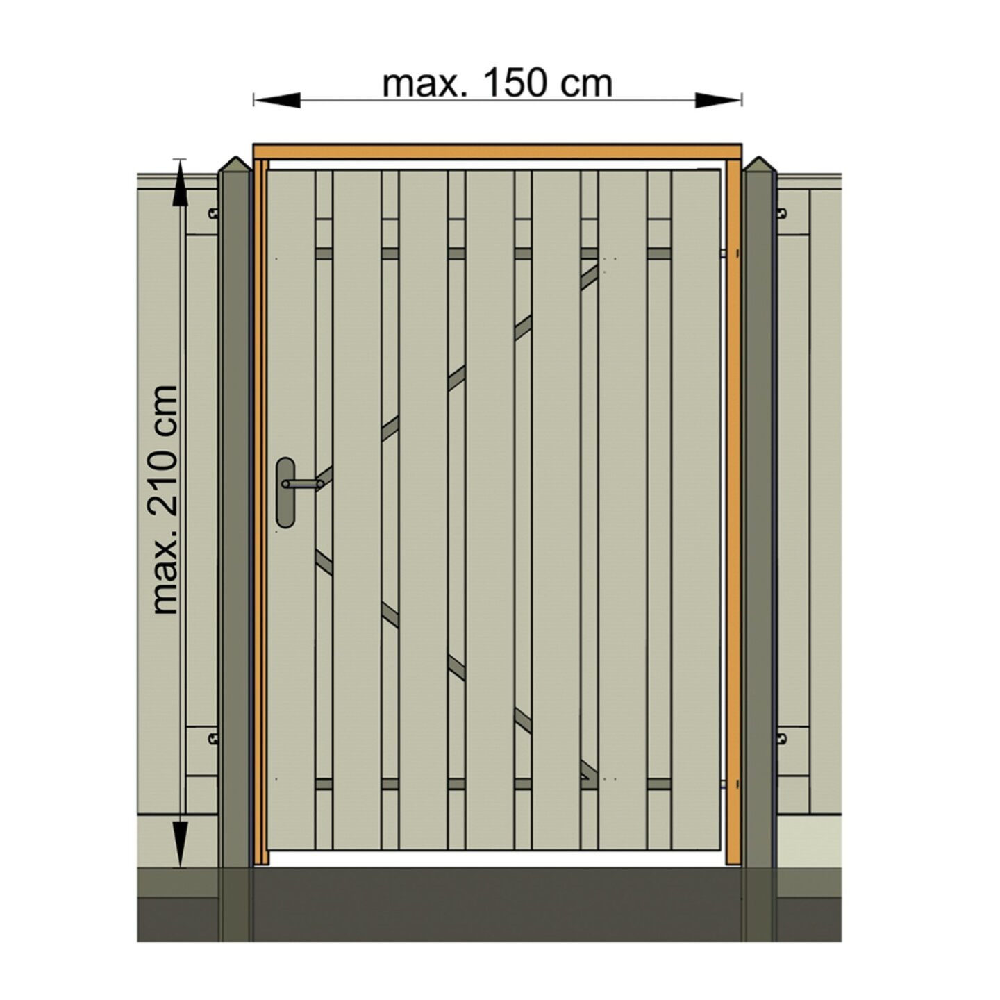 Tuinpoortkozijn + aanslagligger hardhout