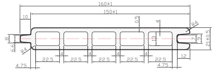 Composietplank Premium Donker Grijs 21 x 160 mm, Lengte 178 cm