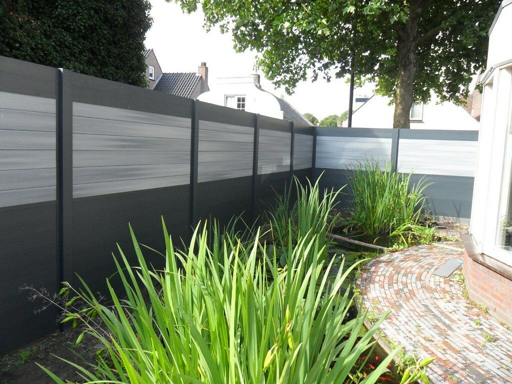 Composietscherm Boston Premium, Licht Grijs