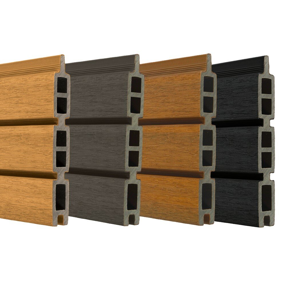 Composietscherm Boston Modern, Teak