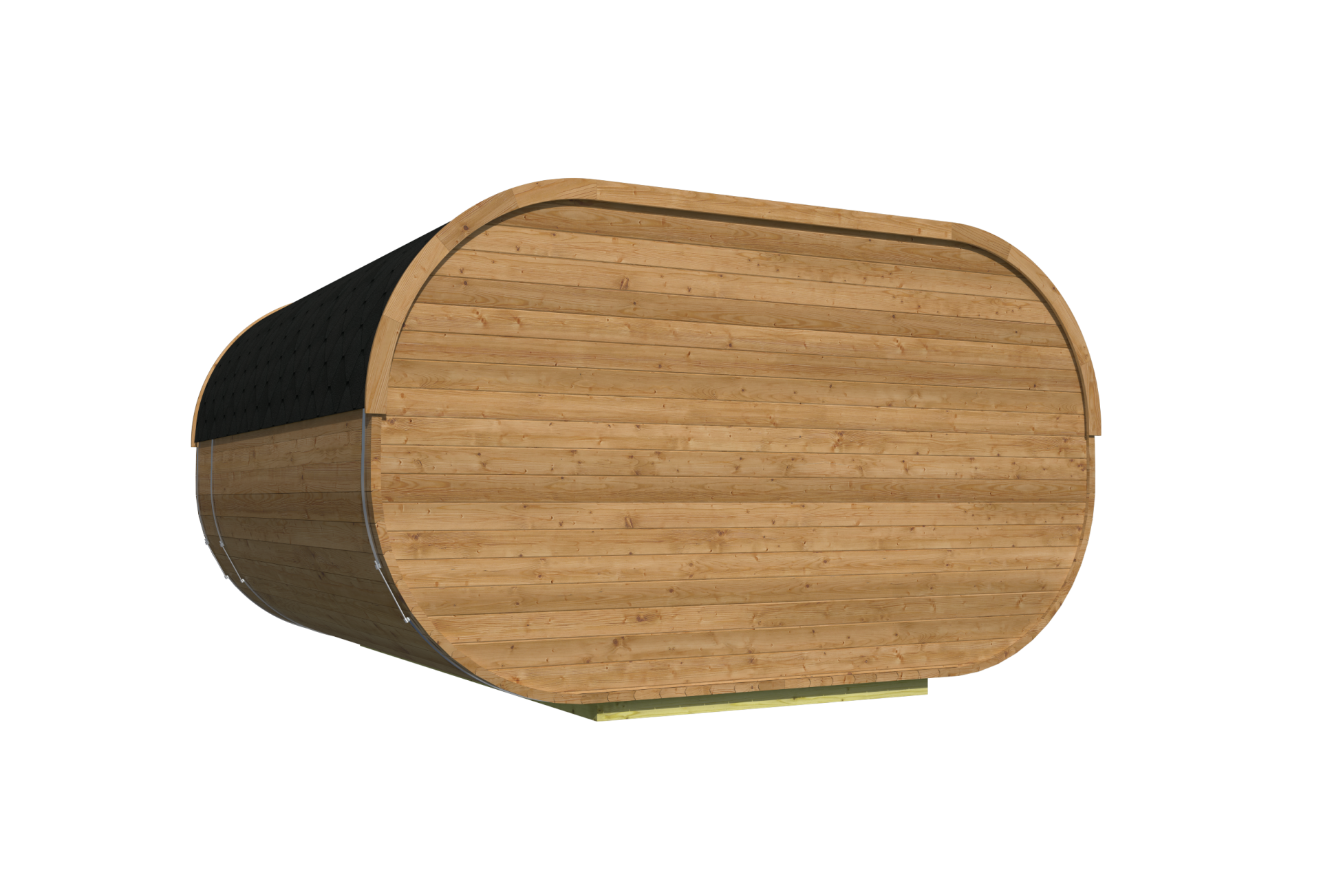 Camping Oval Thermowood  405x400 cm &ndash; Luxe Tuinkantoor of Studio
