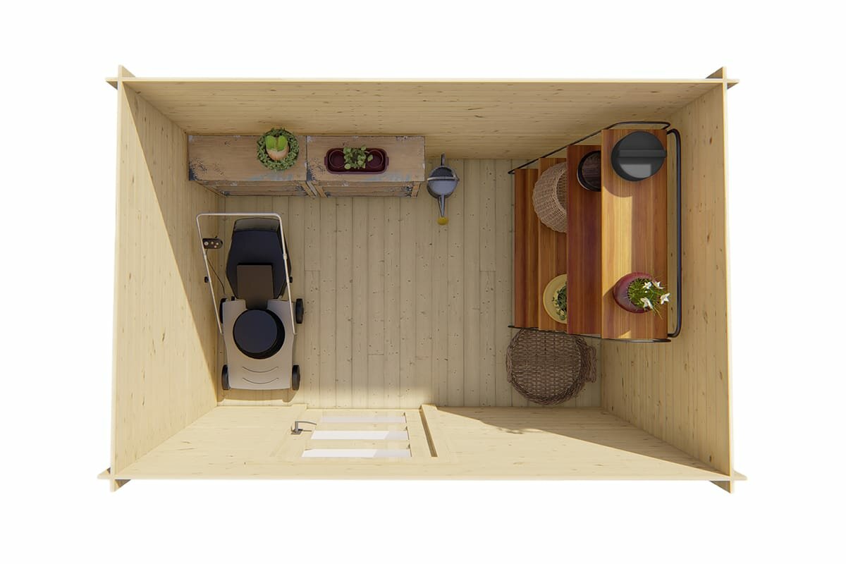 Blokhut Novalie bovenaanzicht