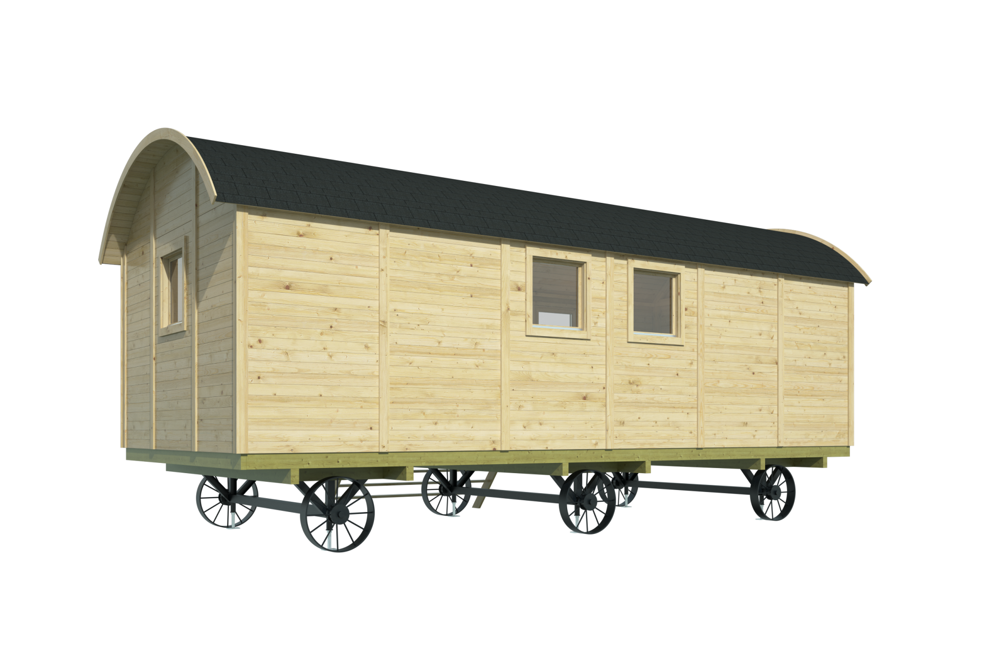 Pipowagen 720 x 328 cm - Zigeunerwagen Dan