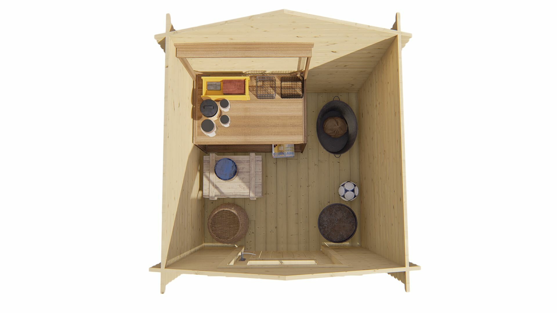 Blokhut Richard bovenaanzicht