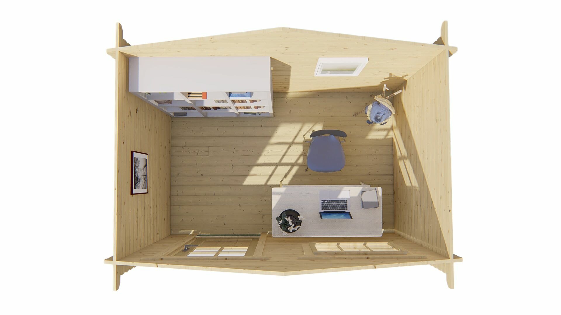 Blokhut Sten bovenaanzicht