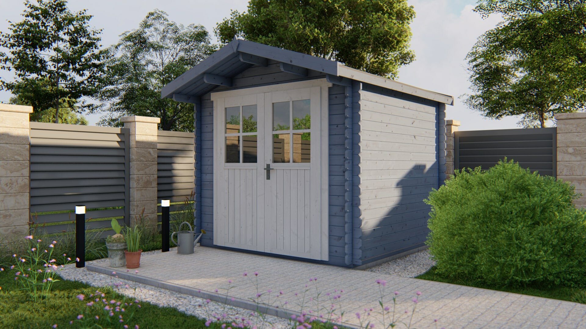 Blokhut Gitte zilvergrijs