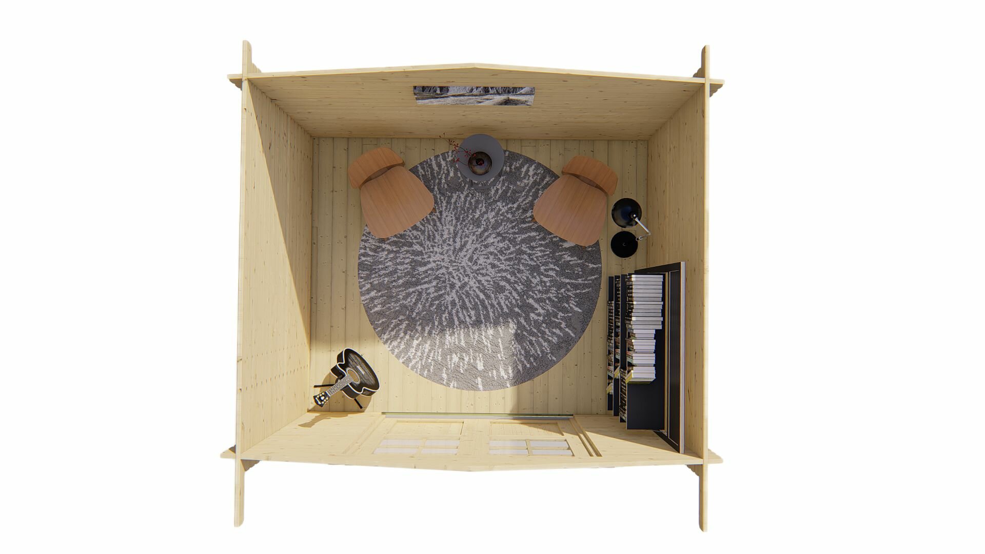 Blokhut Bjarni bovenaanzicht