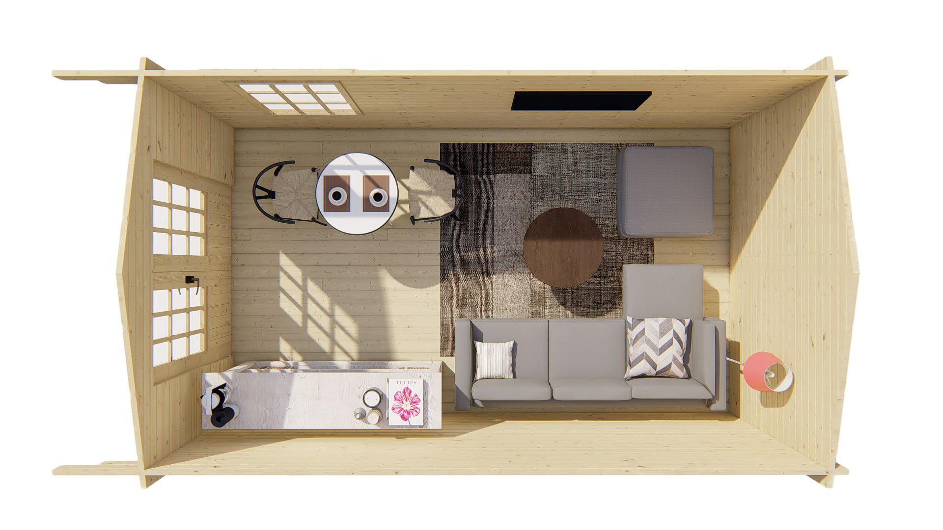 Blokhut Julia bovenaanzicht