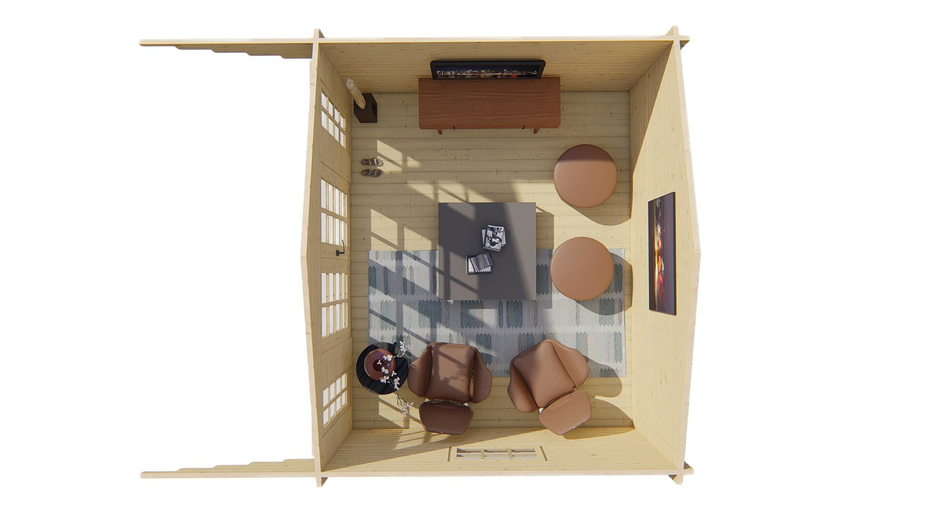 Blokhut Inglund bovenaanzicht