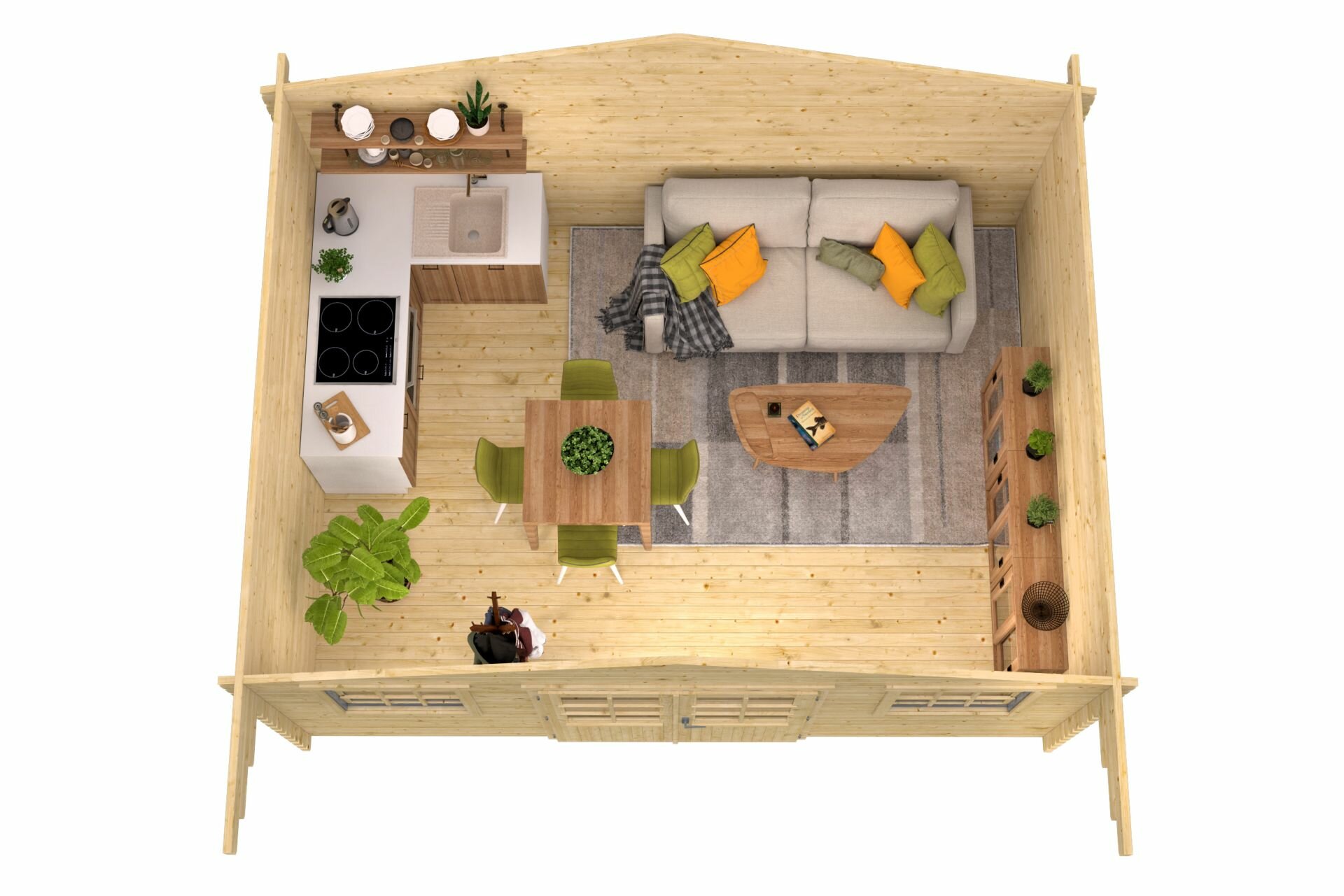 Blokhut Pavel bovenaanzicht