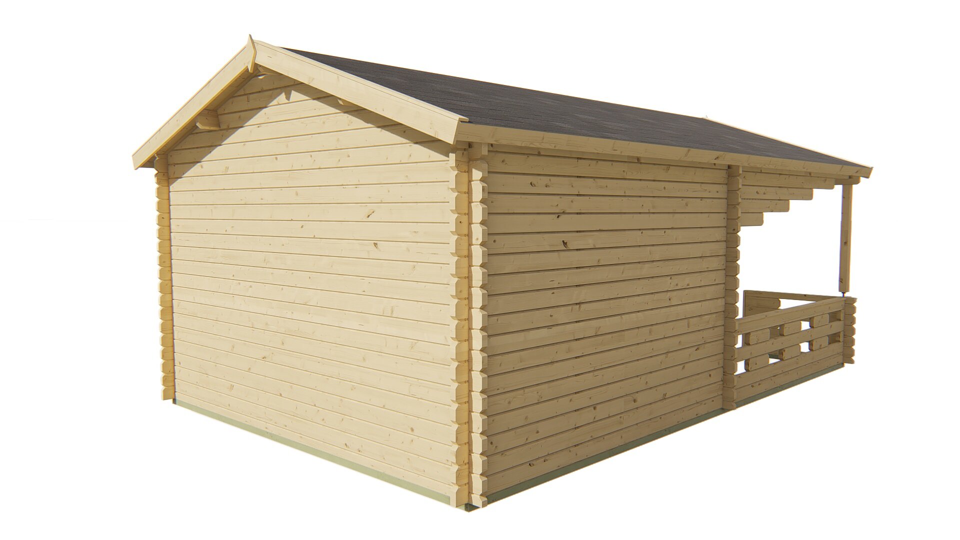 Blokhut Sanstrov rechterachteraanzicht