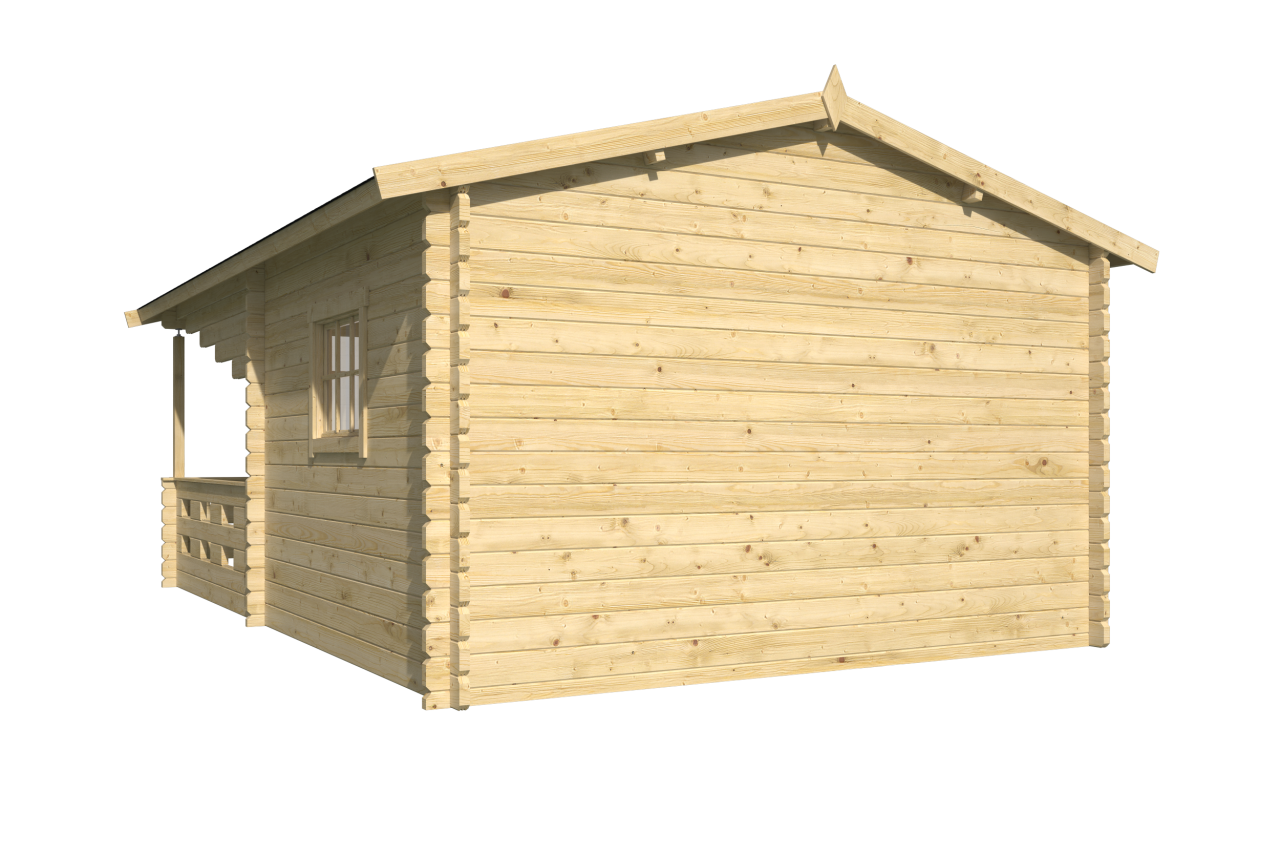 Blokhut Sanstrov achteraanzicht