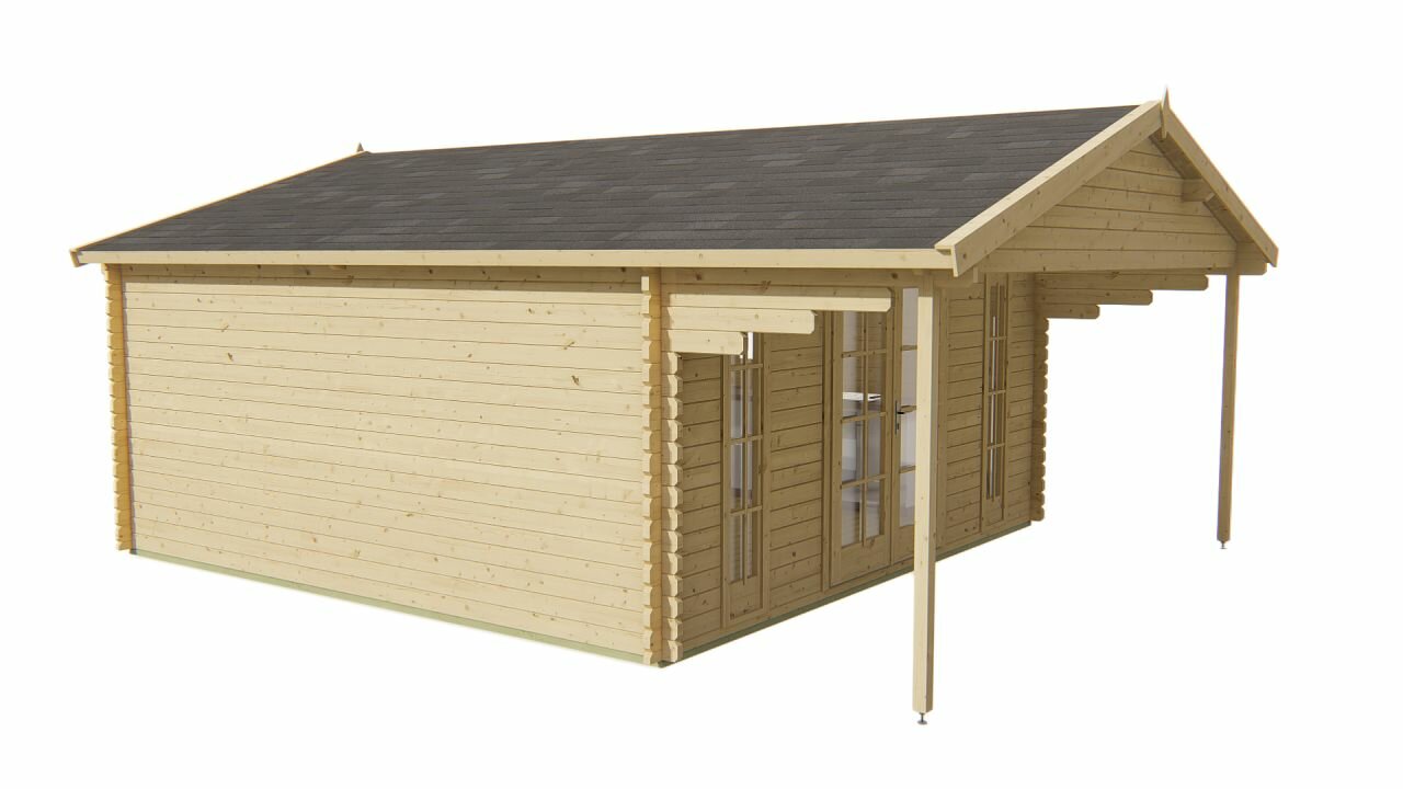 Blokhut Emiel linkerzijaanzicht