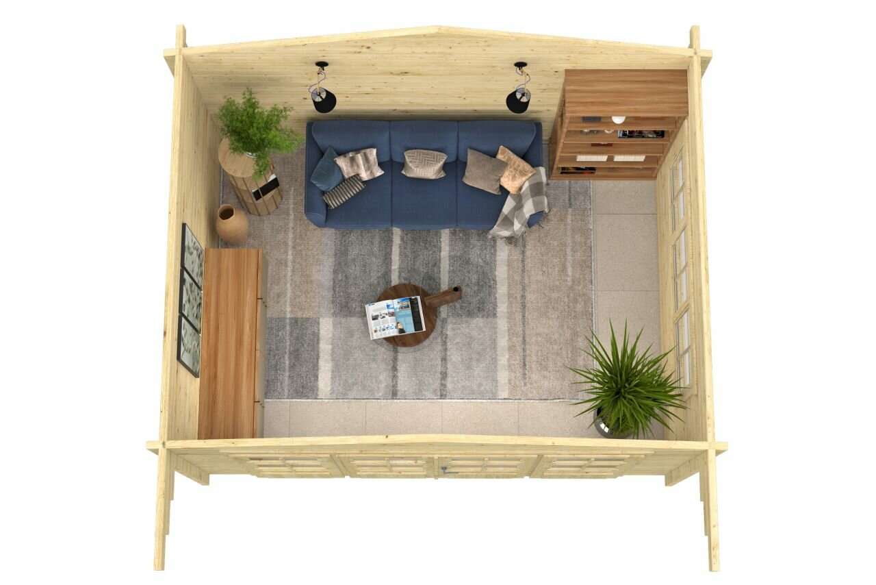 Blokhut Blackpool bovenaanzicht