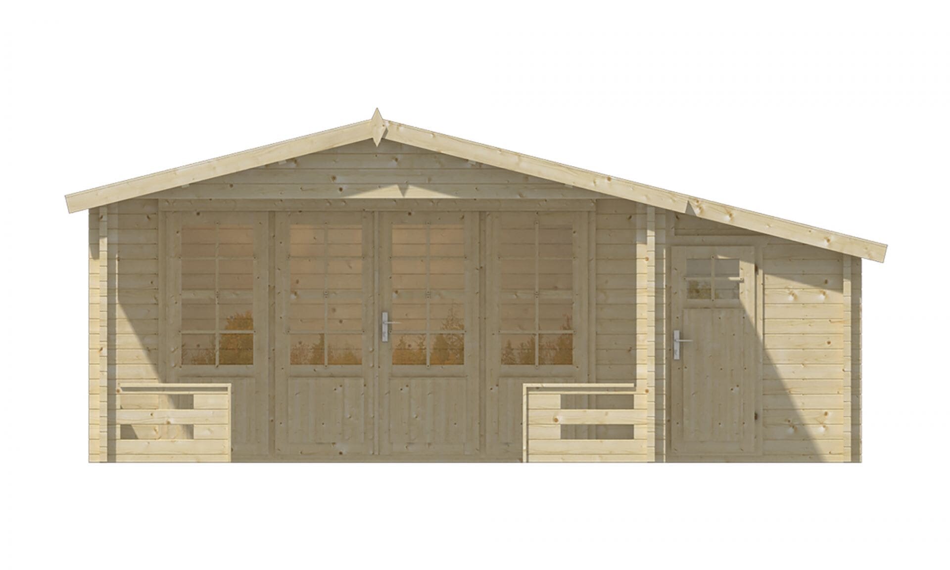 Blokhut Coventry vooraanzicht