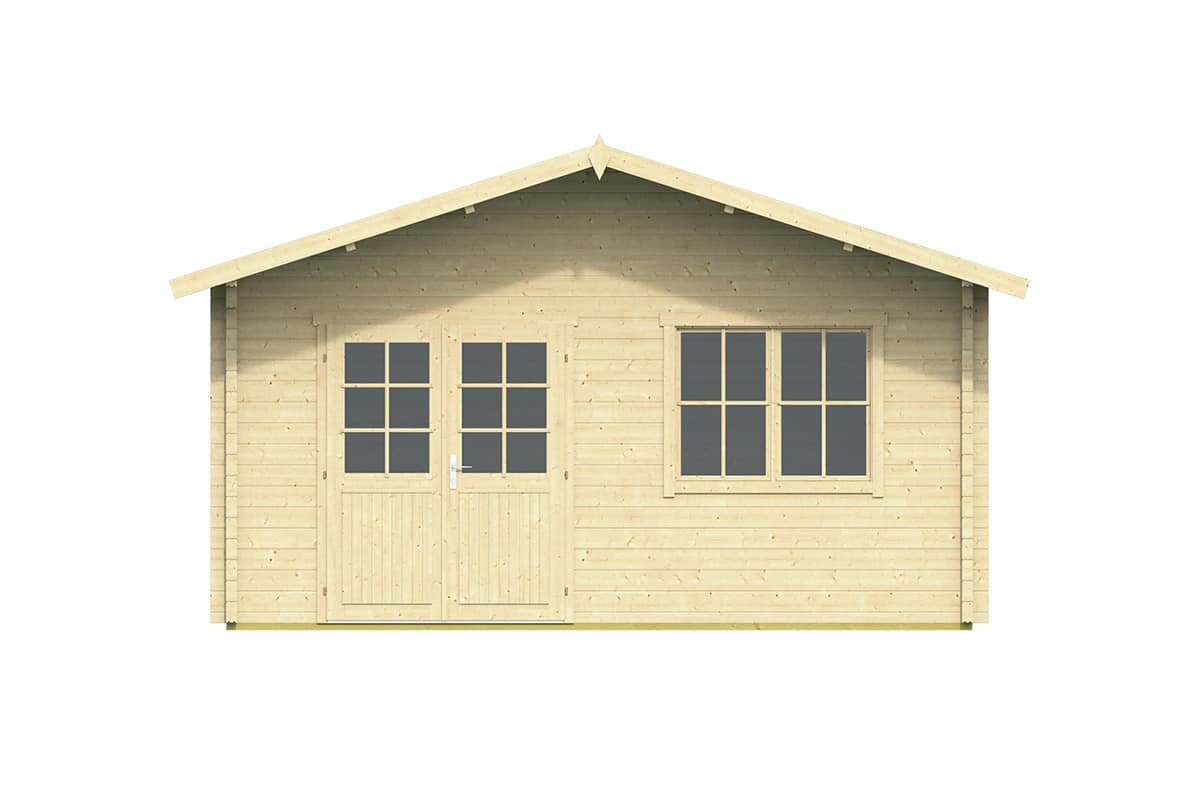 Blokhut Niedersachsen vooraanzicht