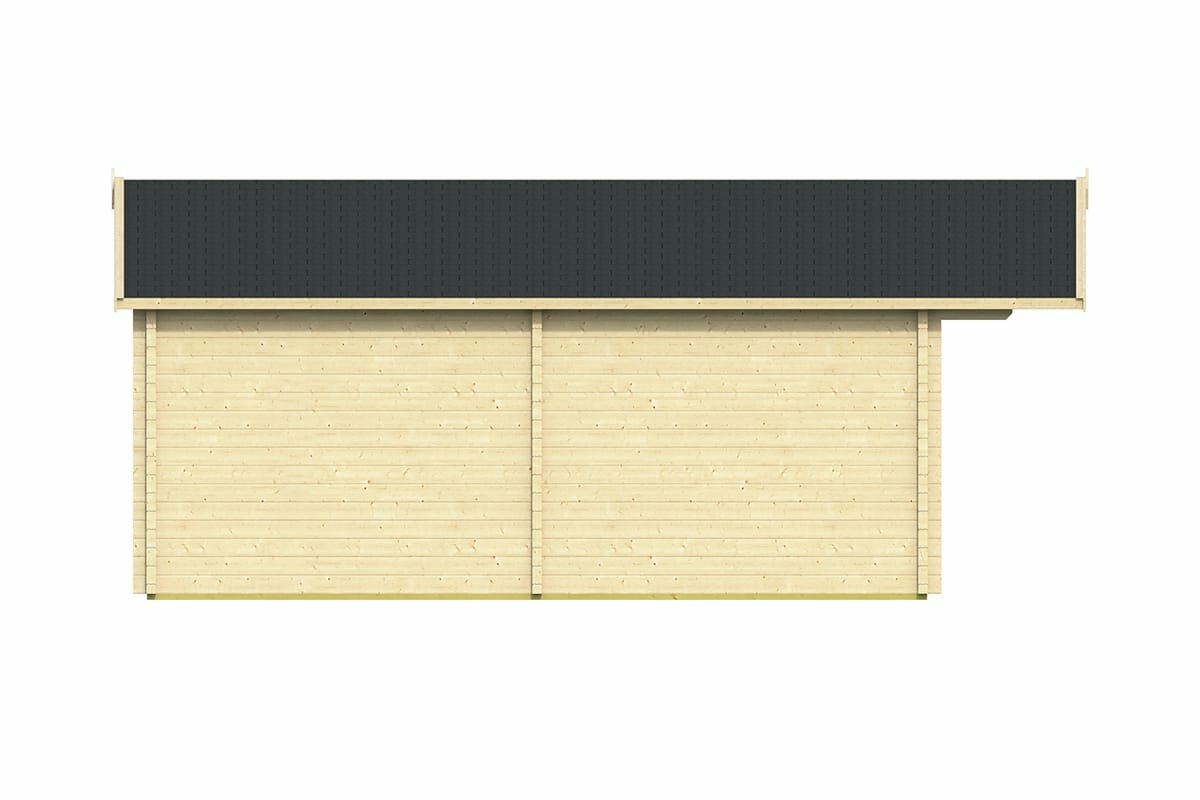 Blokhut Niedersachsen 500 x 598 cm + Voorluifel 115 cm - Tuinhuis