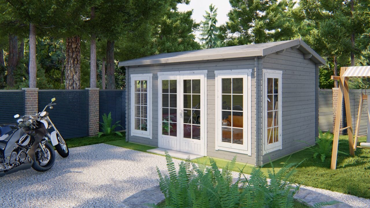 Blokhut Arne zilvergrijs