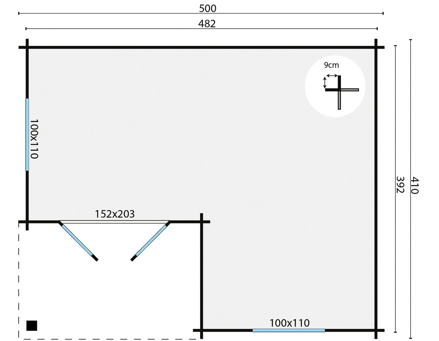 Blokhut Johan maatvoering