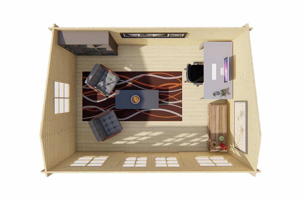 Blokhut Tane bovenaanzicht