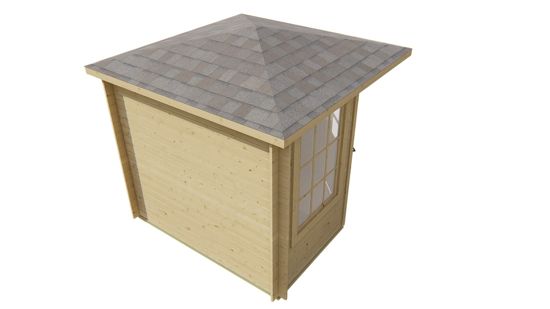 Blokhut Jos zijaanzicht