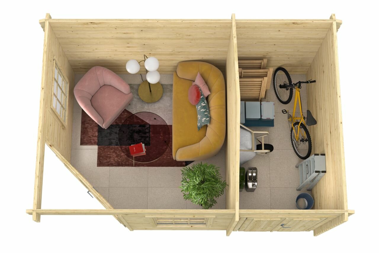 Blokhut Agnes bovenaanzicht 