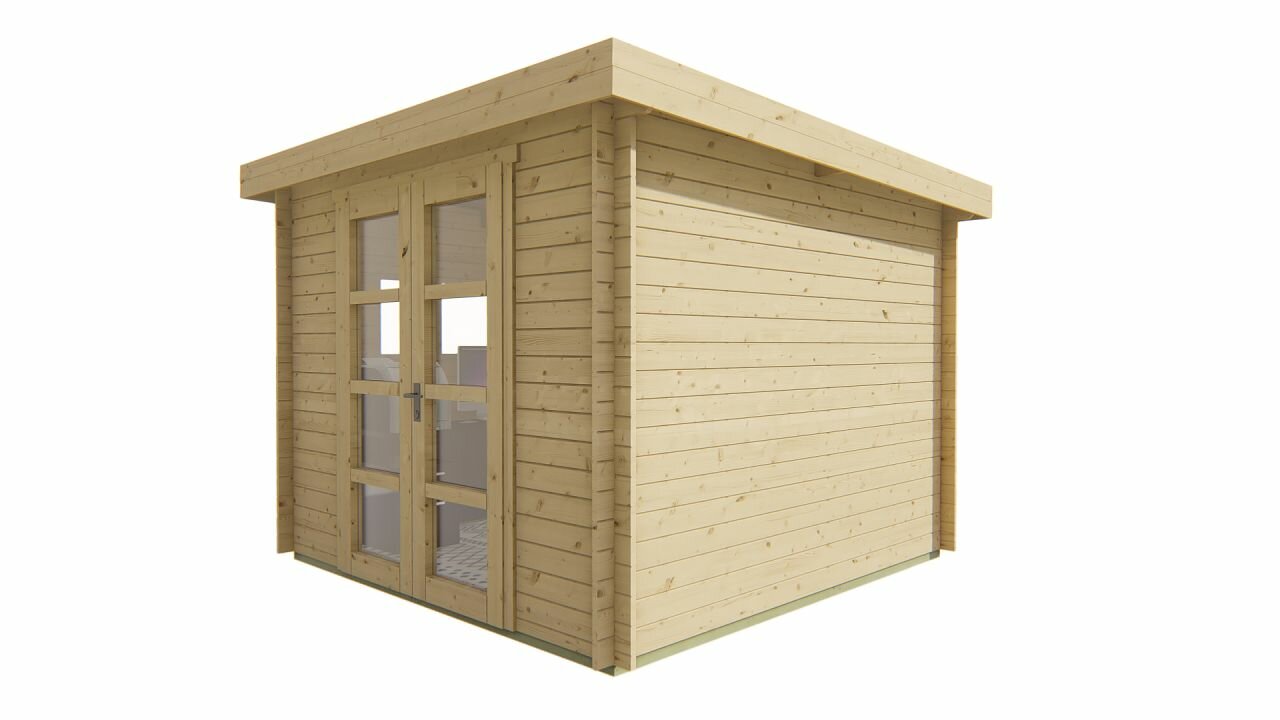 Blokhut Bodine rechtervooraanzicht