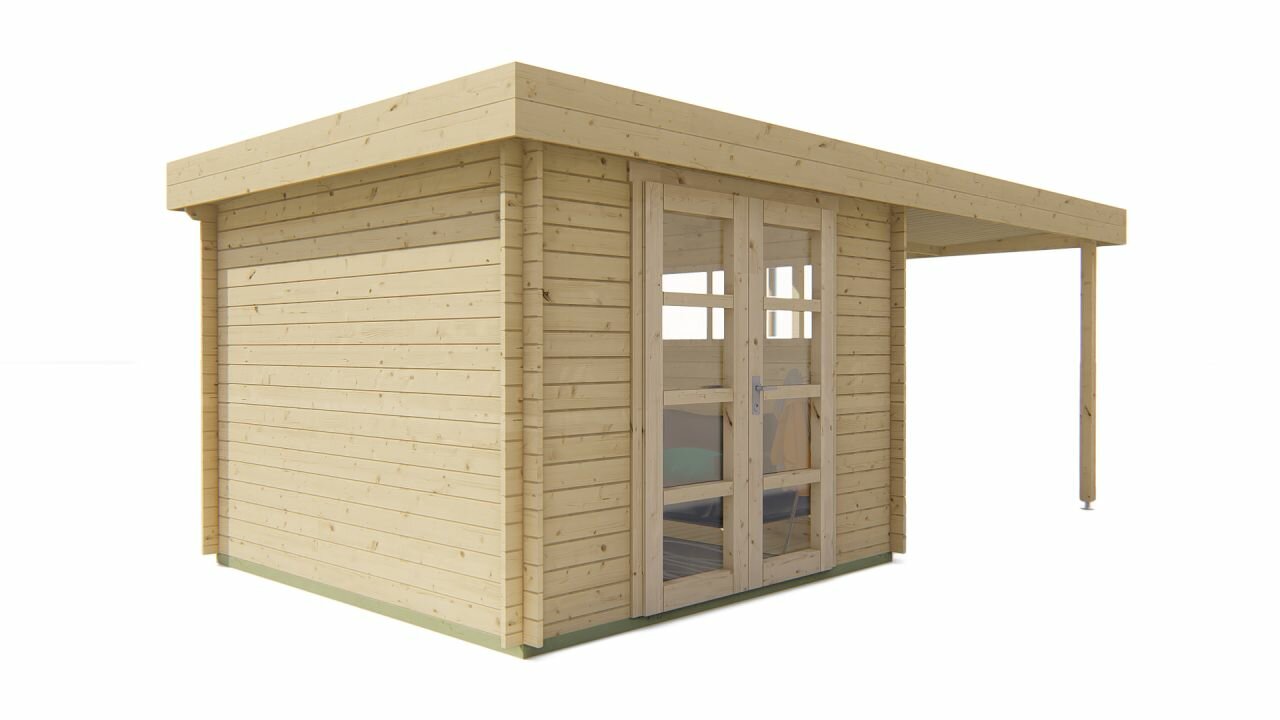 Blokhut Dellinger linkerzijaanzicht