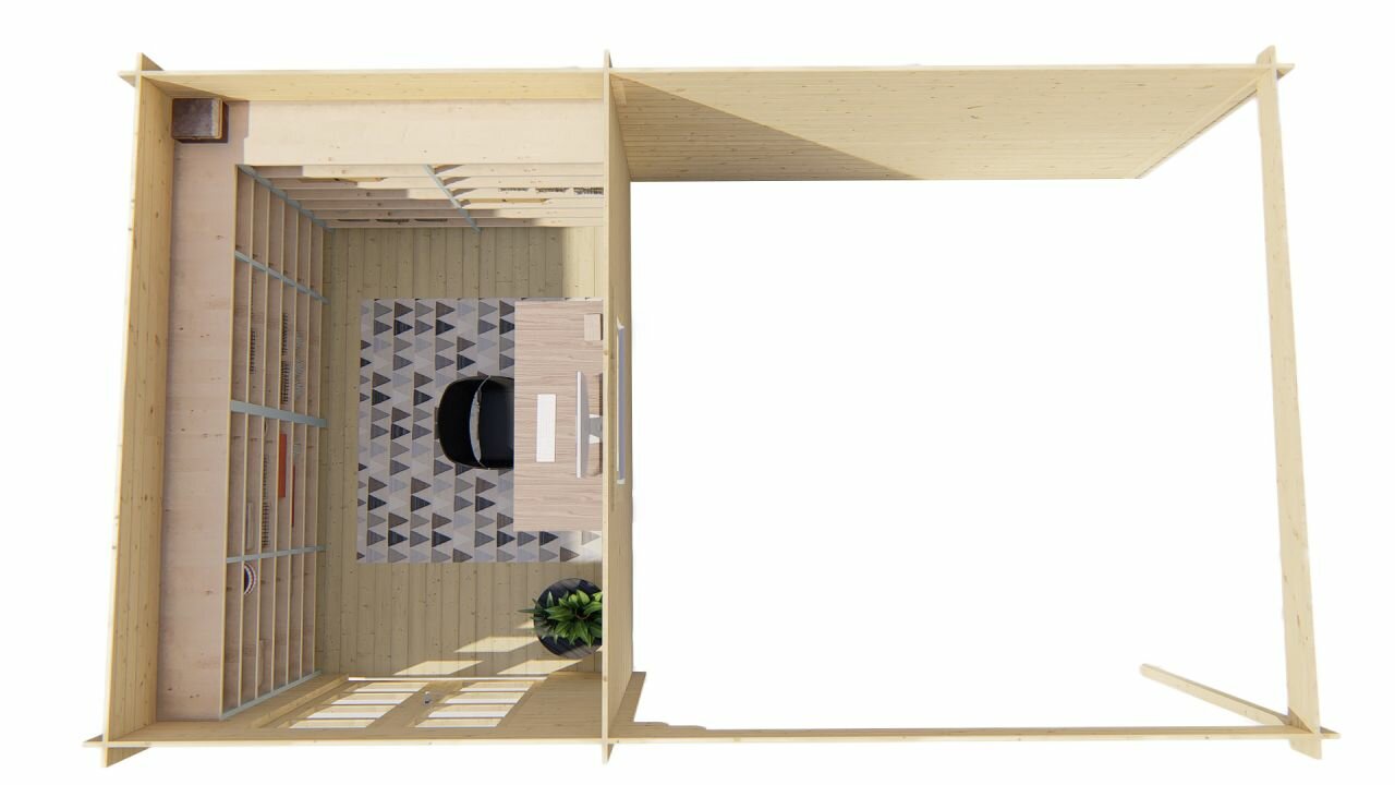 Blokhut Diederick bovenaanzicht 