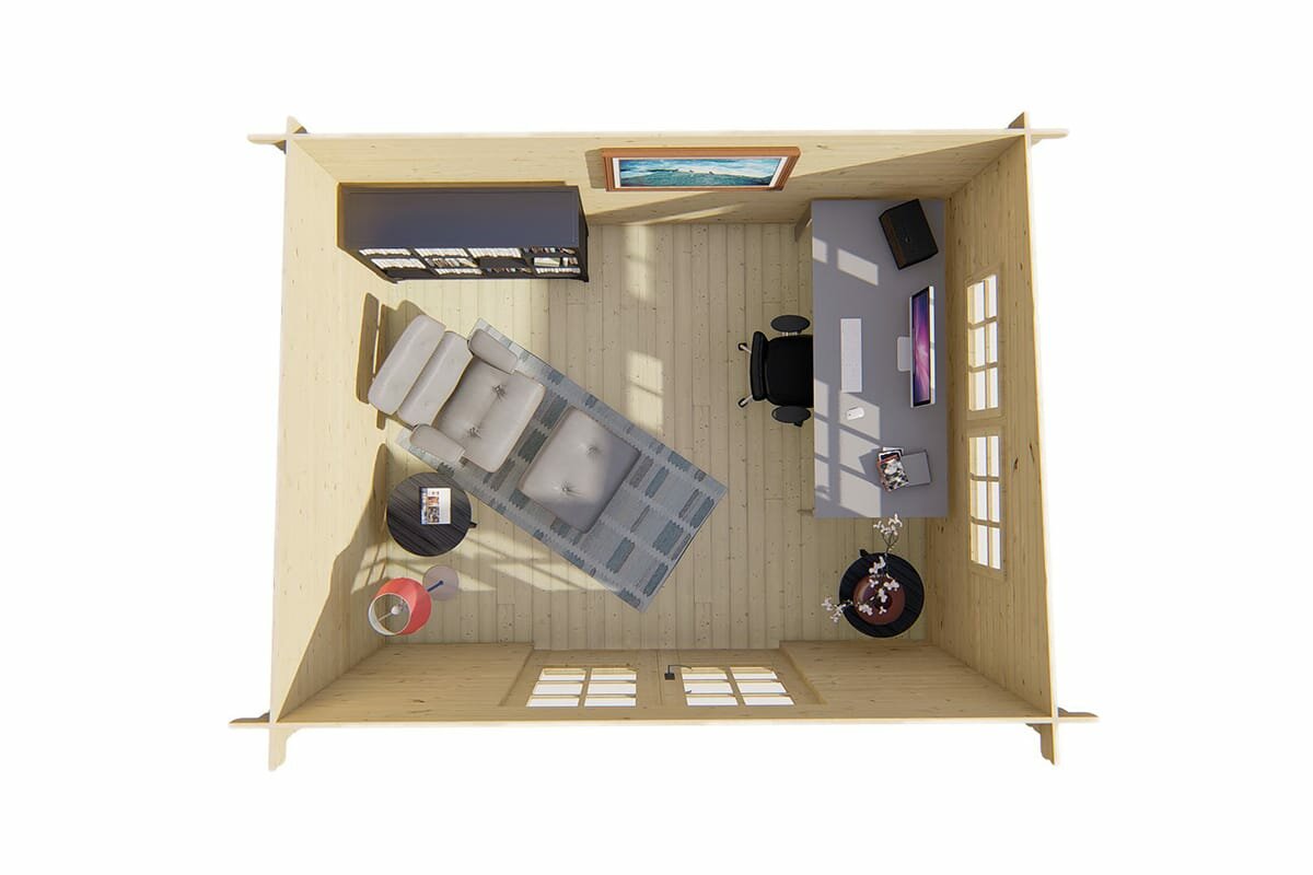 Blokhut Loya 380 x 300 x 220 cm - Tuinhuis