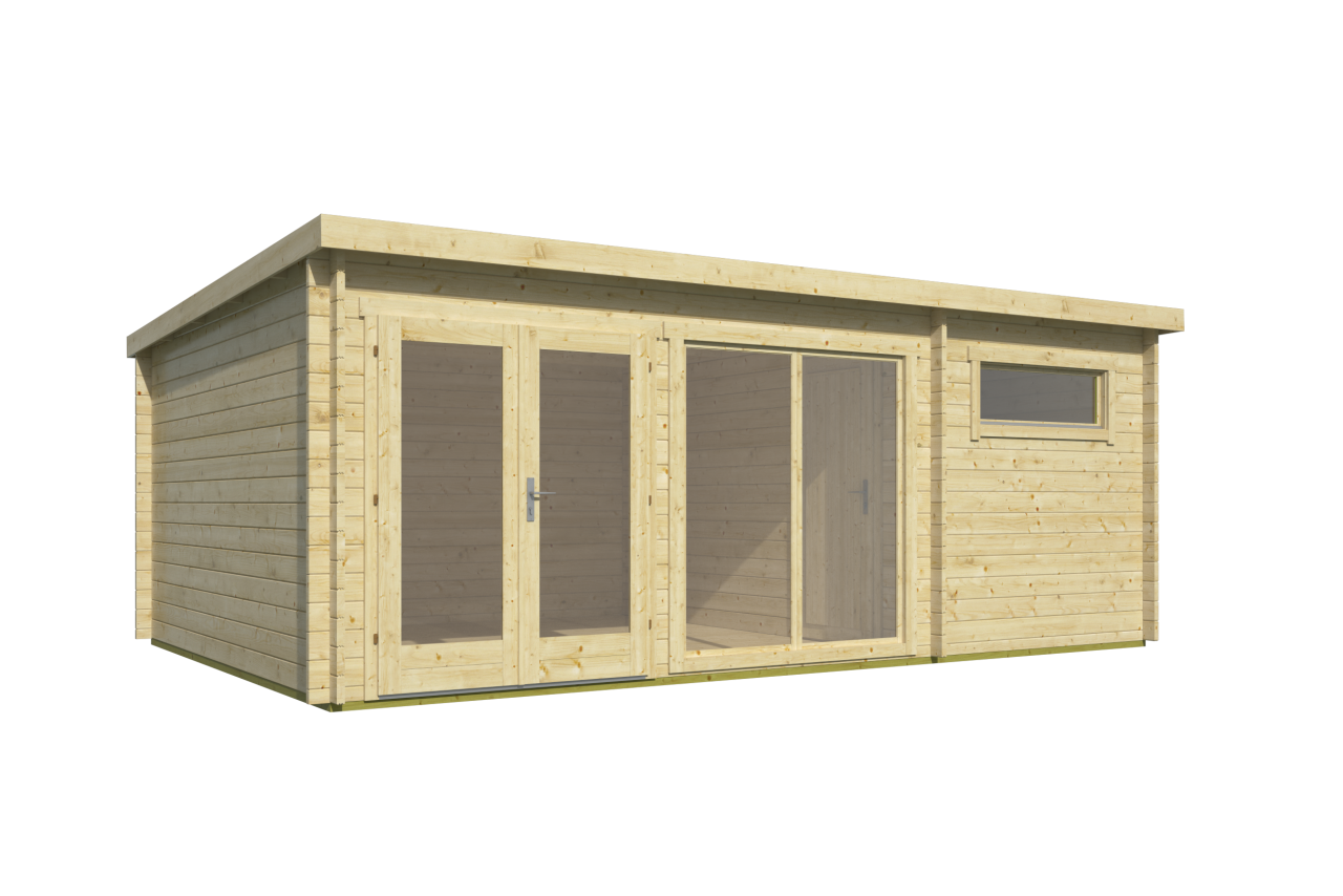 Blokhut Flow vooraanzicht