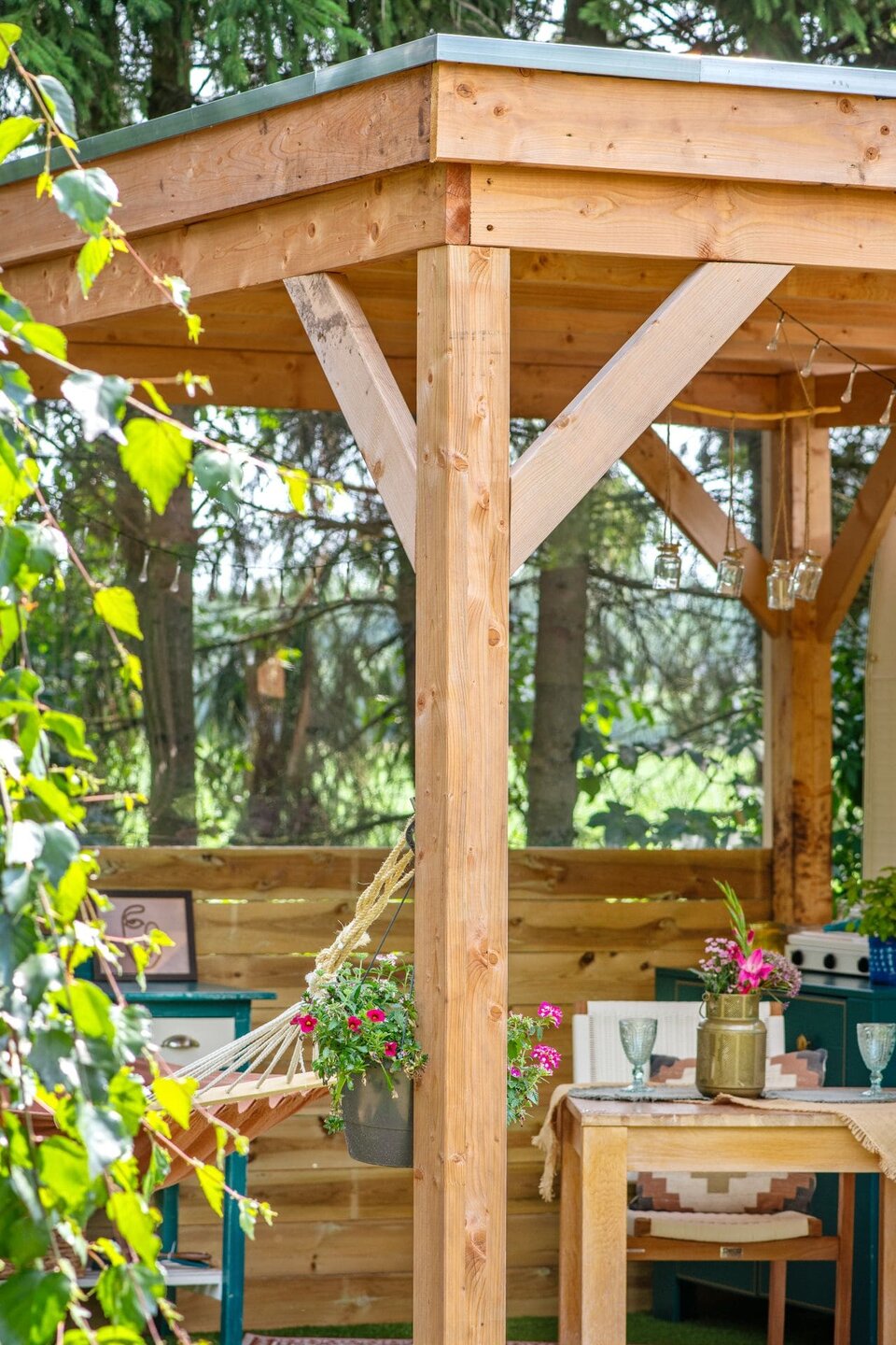 Overkapping Zoutelande Red Class Wood 400 x 330 cm