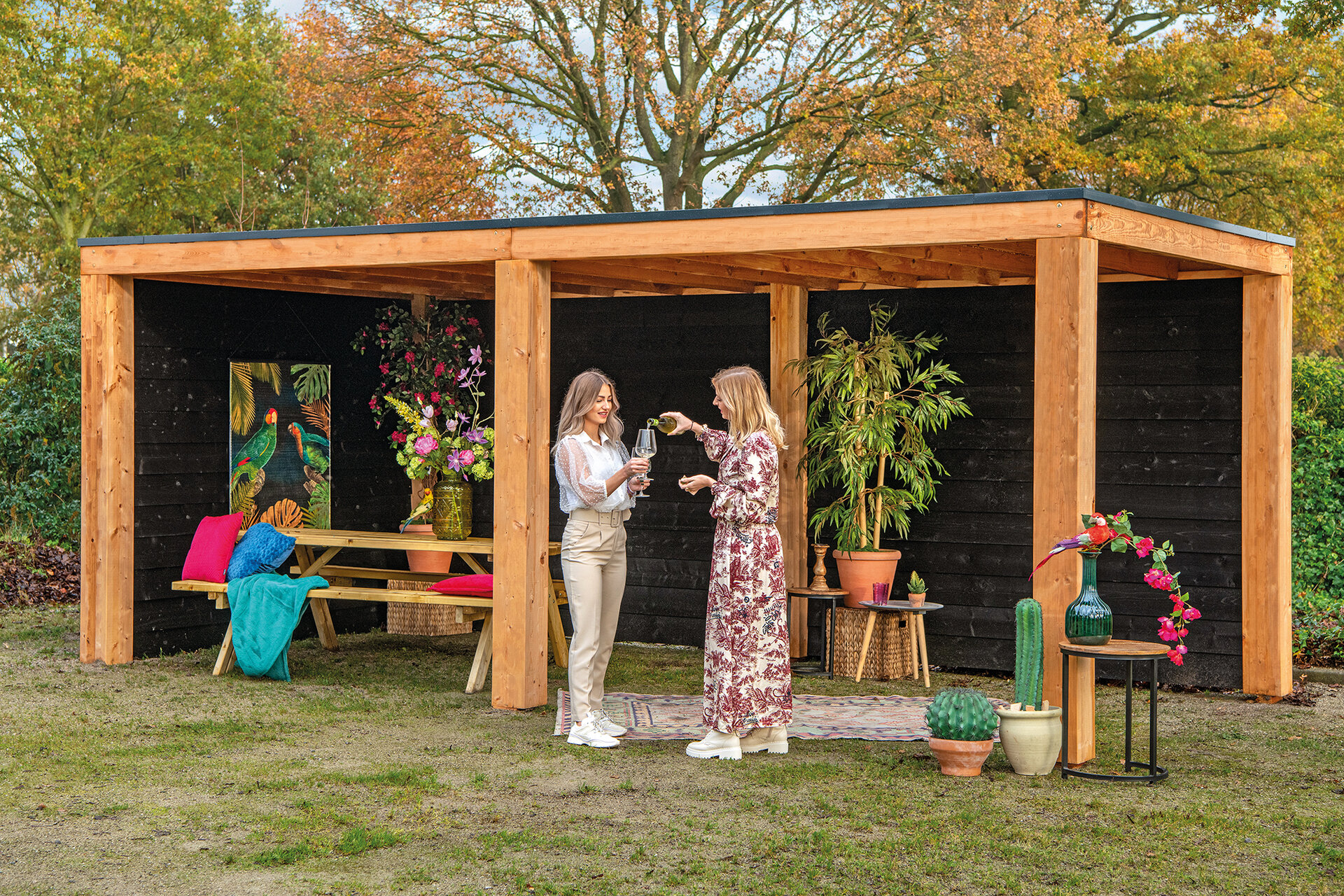 Overkapping Renesse Red Class Wood 400 x 313 cm