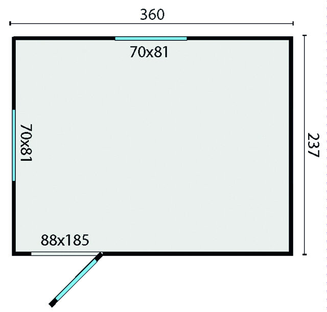 Pipowagen 360 x 240 cm - Zigeunerwagen Joey