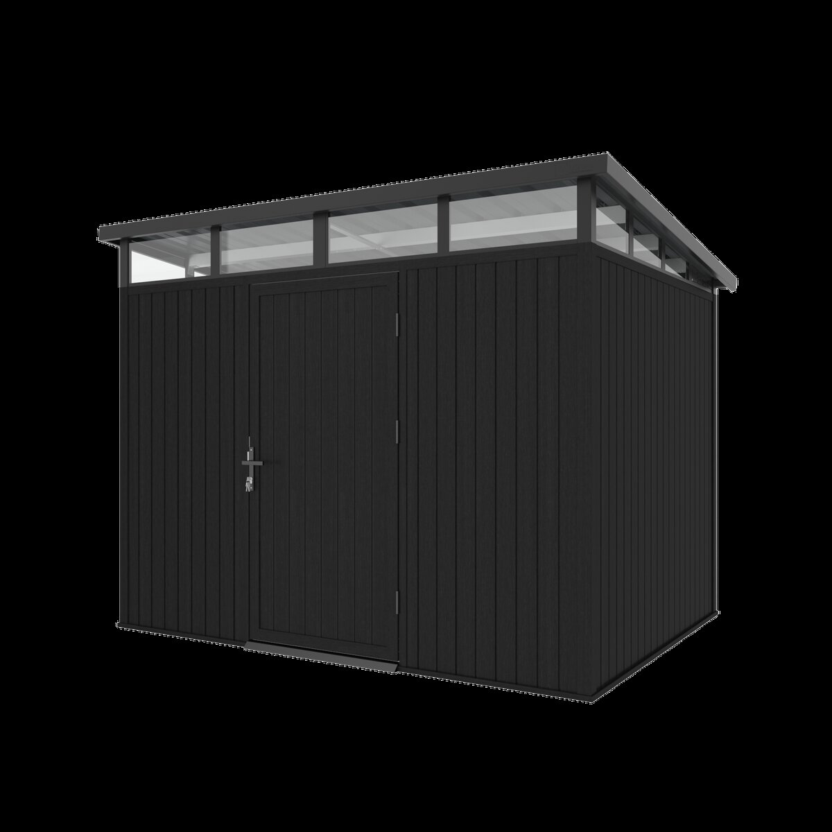 NewTechWood berging met enkele deur 283 x 210 cm Ebony zwart