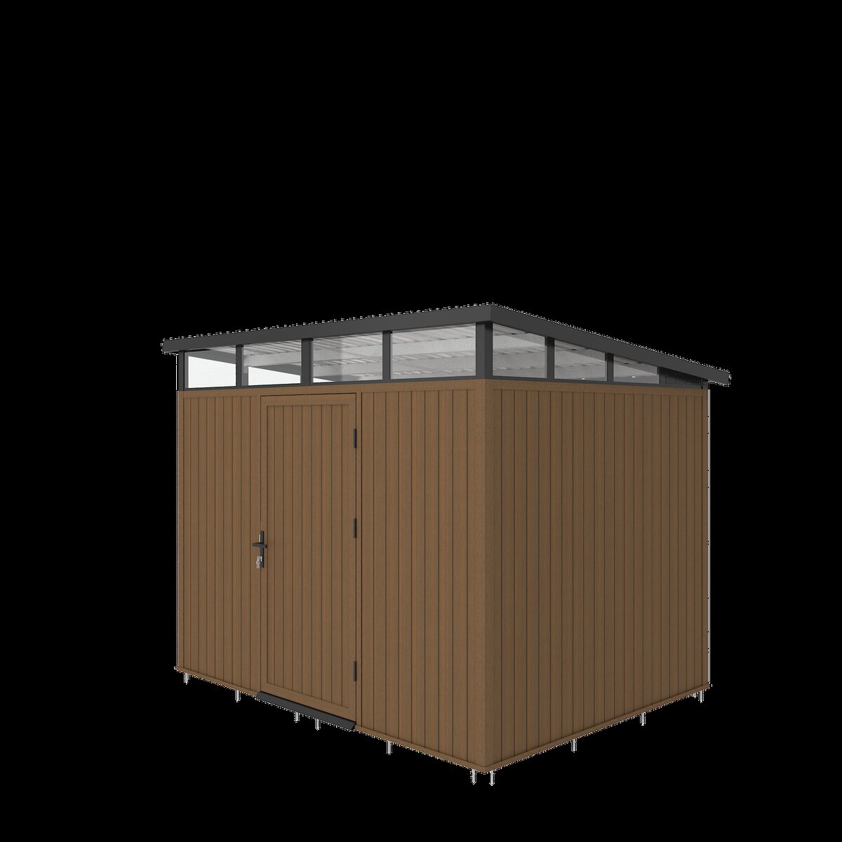 NewTechWood berging met enkele deur 283 x 210 cm Teak