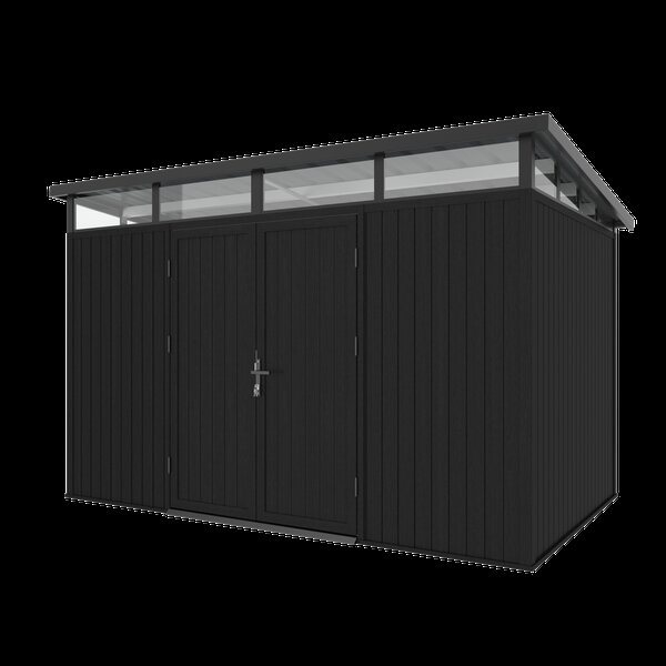 NewTechWood berging met dubbele deur 344 x 210 cm Ebony zwart