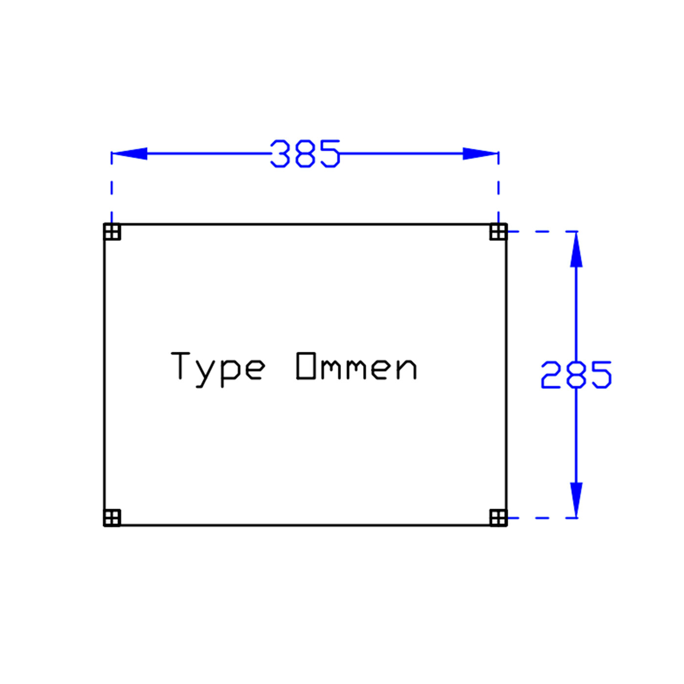 Plat dak Ommen Douglas 400 x 400 cm - DHZ overkapping