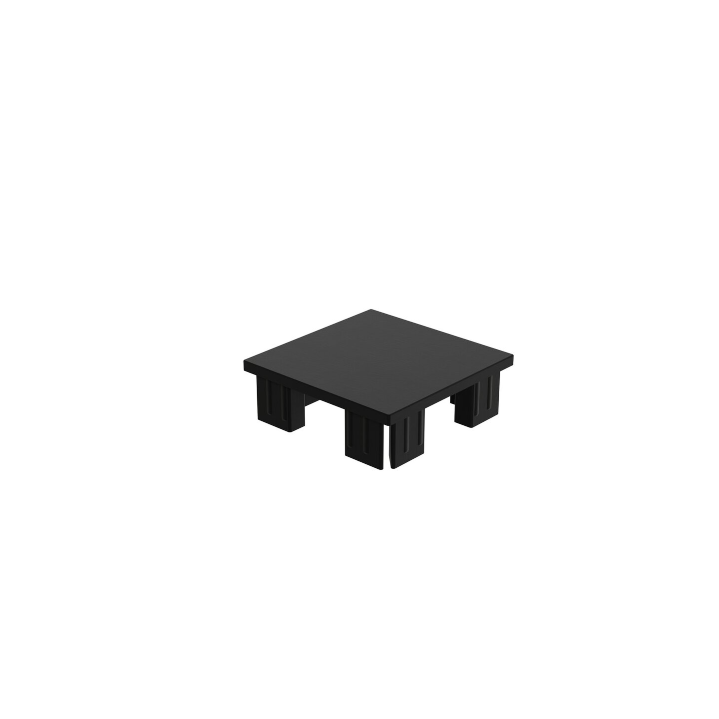 Paal-set tbv schermhoogte 195 cm, lengte 300 cm, zwart