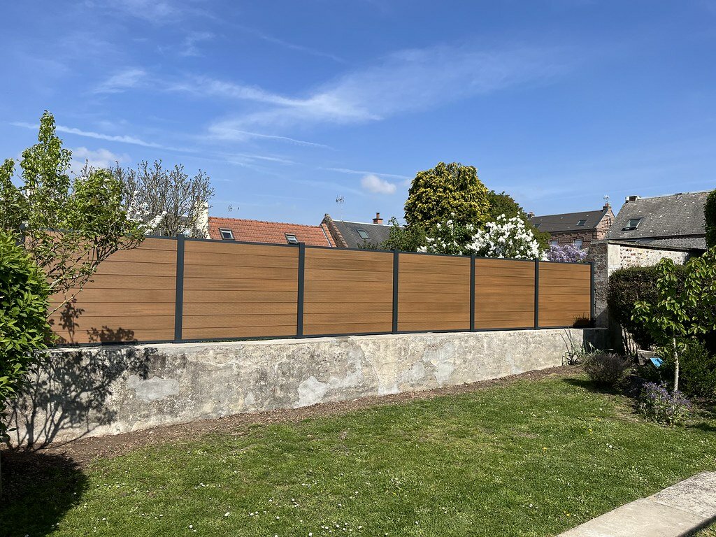 Composietscherm Boston Premium teak 180 x 200 cm